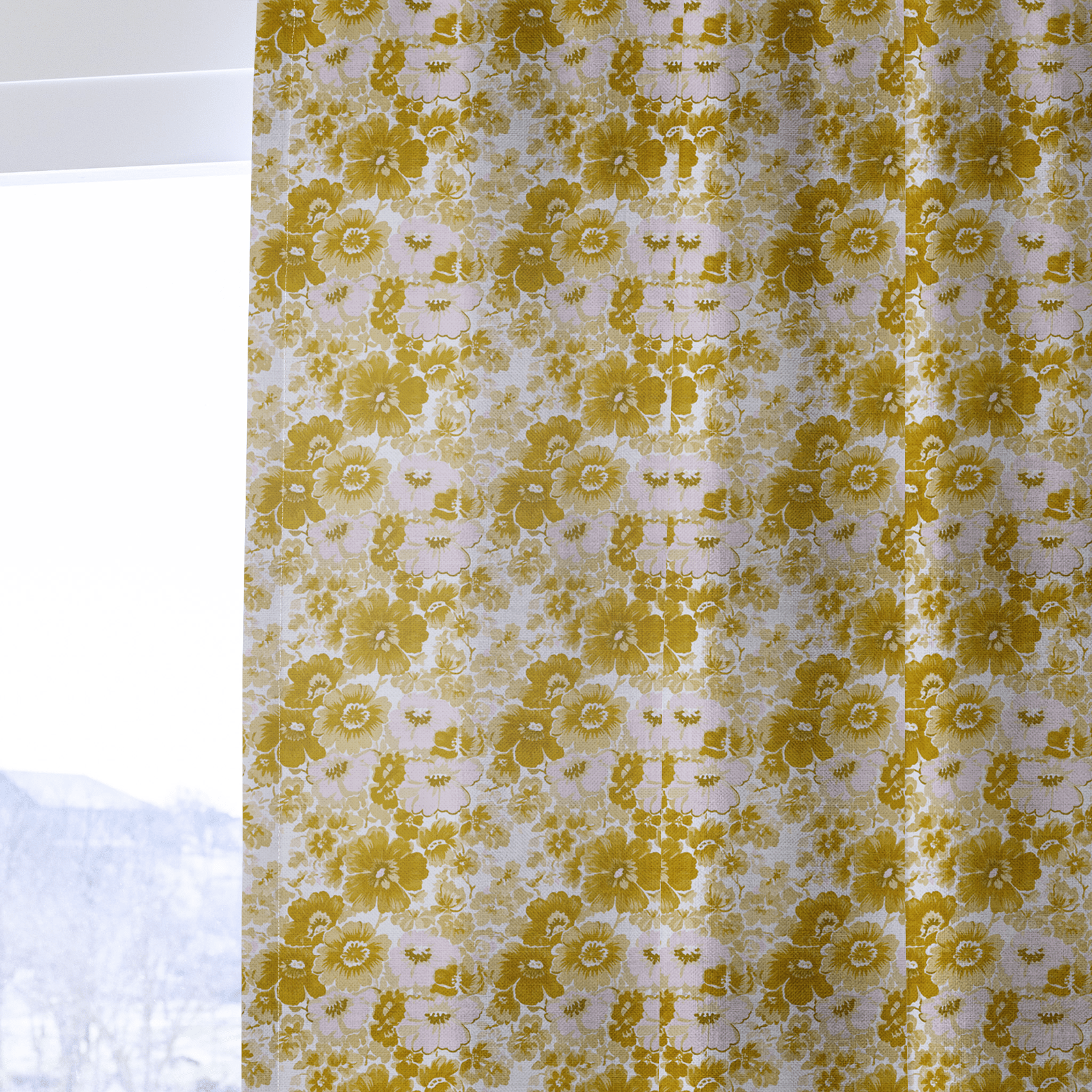 Ochre Gentle Bloom - The Drapery