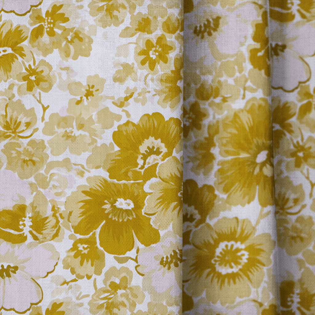 Ochre Gentle Bloom - The Drapery