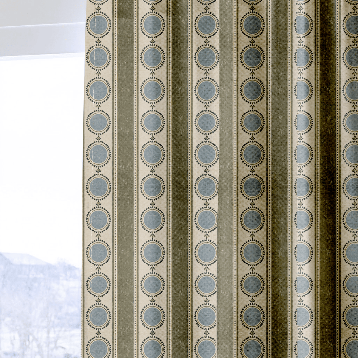 Olive Medallion - Curtain Panel - The Drapery