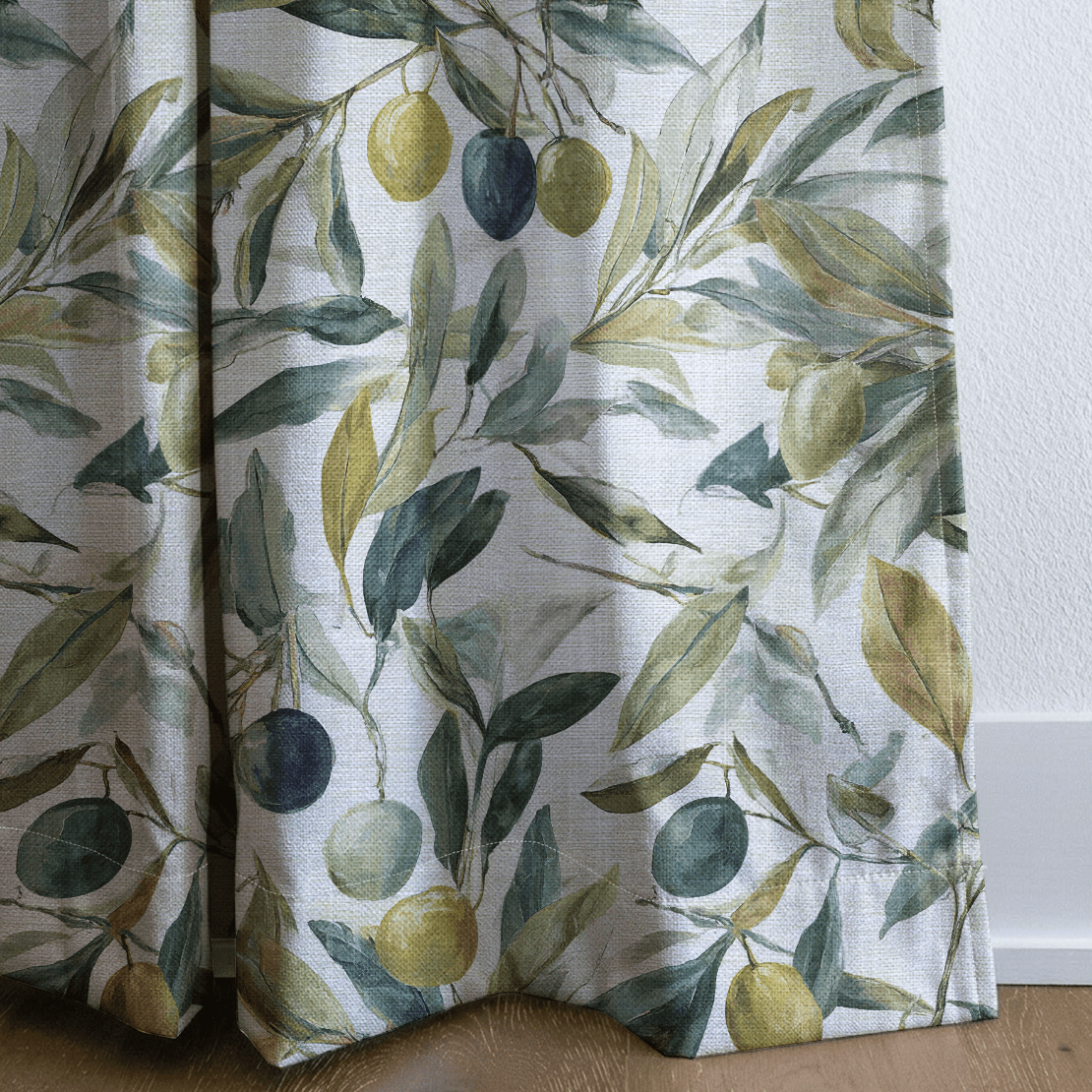 Olive Rustle - Curtain Panel - The Drapery