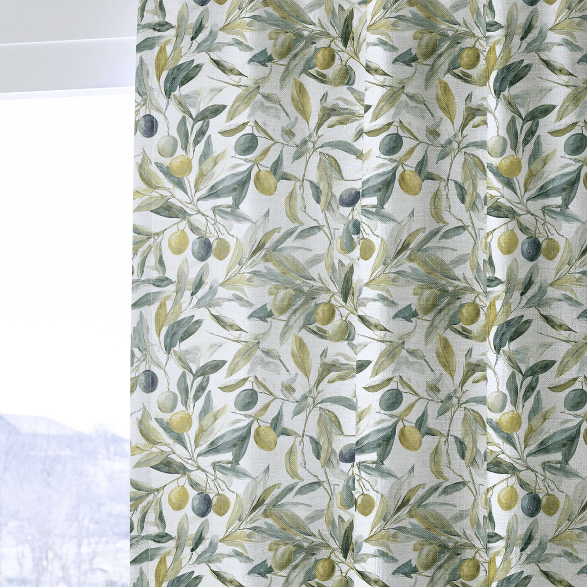 Olive Rustle - Curtain Panel - The Drapery