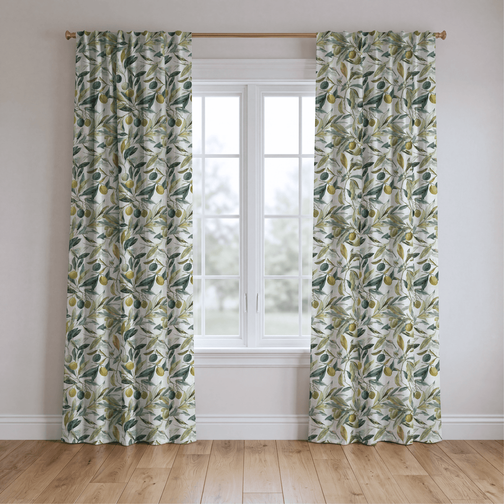 Olive Rustle - Curtain Panel - The Drapery