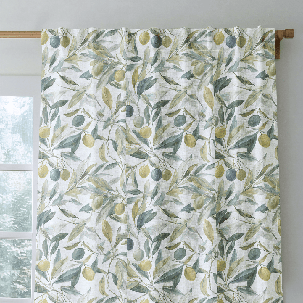 Olive Rustle - Curtain Panel - The Drapery