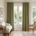 Olive Stars - Curtain Panel - The Drapery