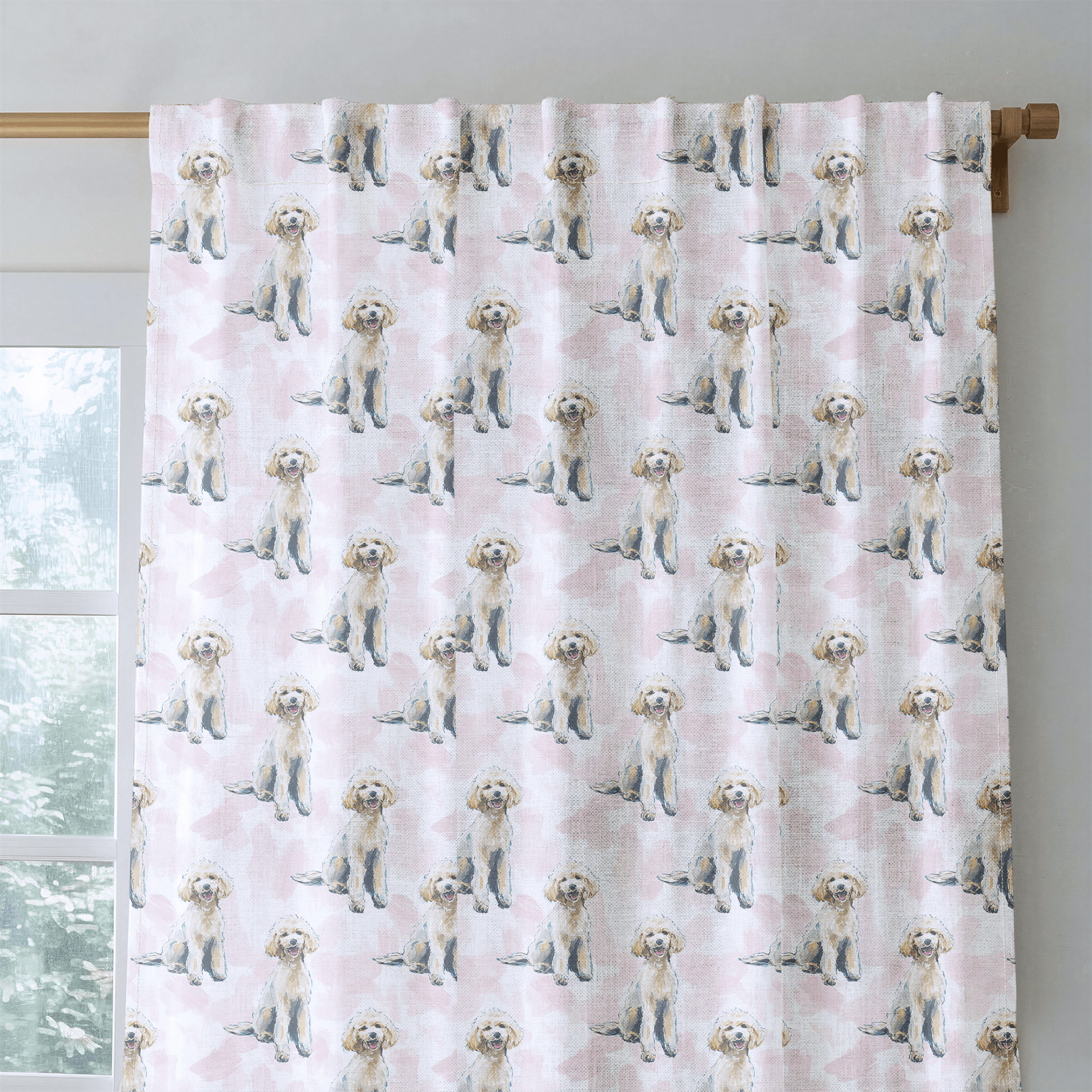 Ooh La La Poodle - Curtain Panel - The Drapery