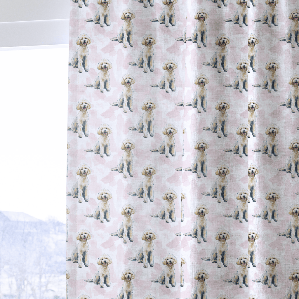 Ooh La La Poodle - Curtain Panel - The Drapery