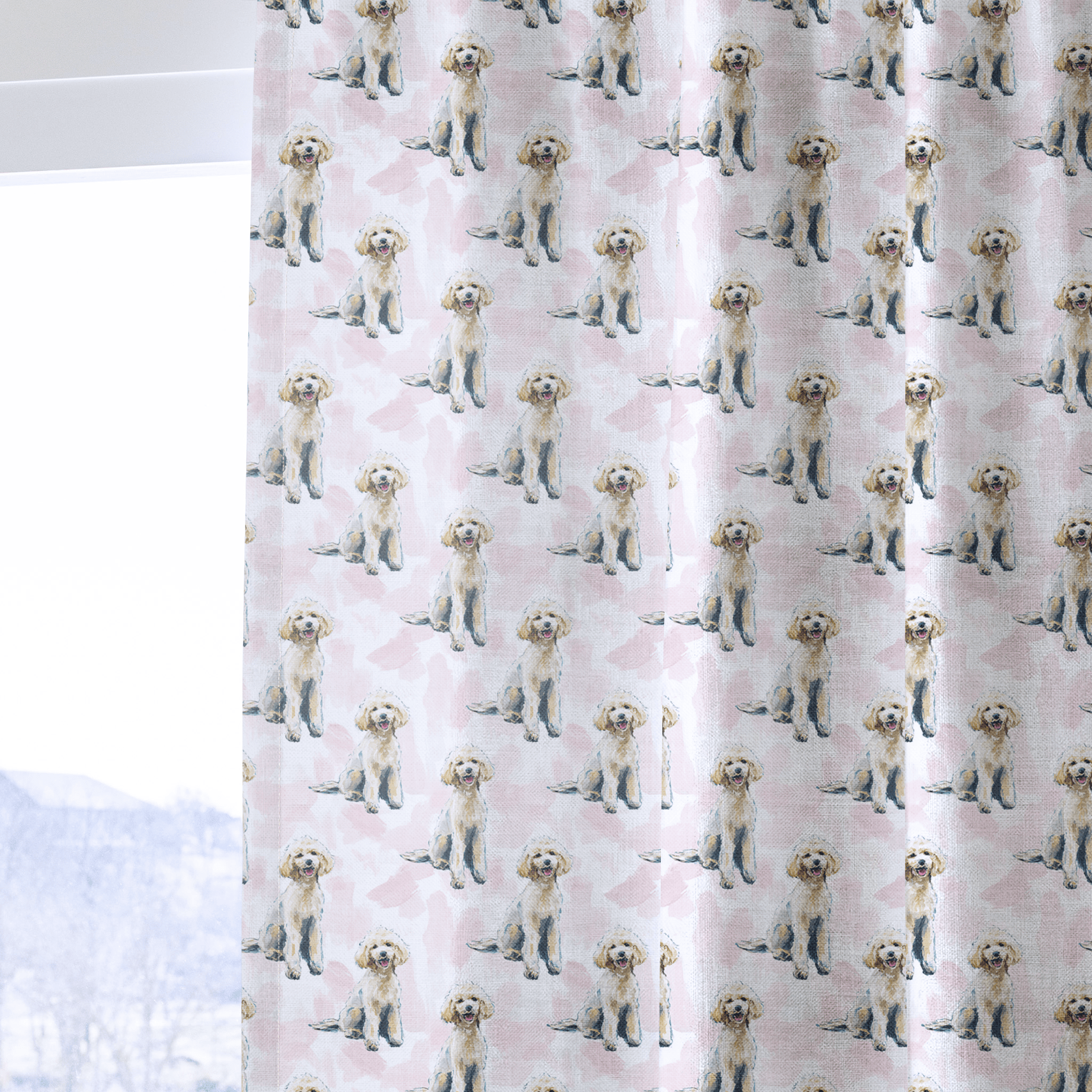 Ooh La La Poodle - Curtain Panel - The Drapery