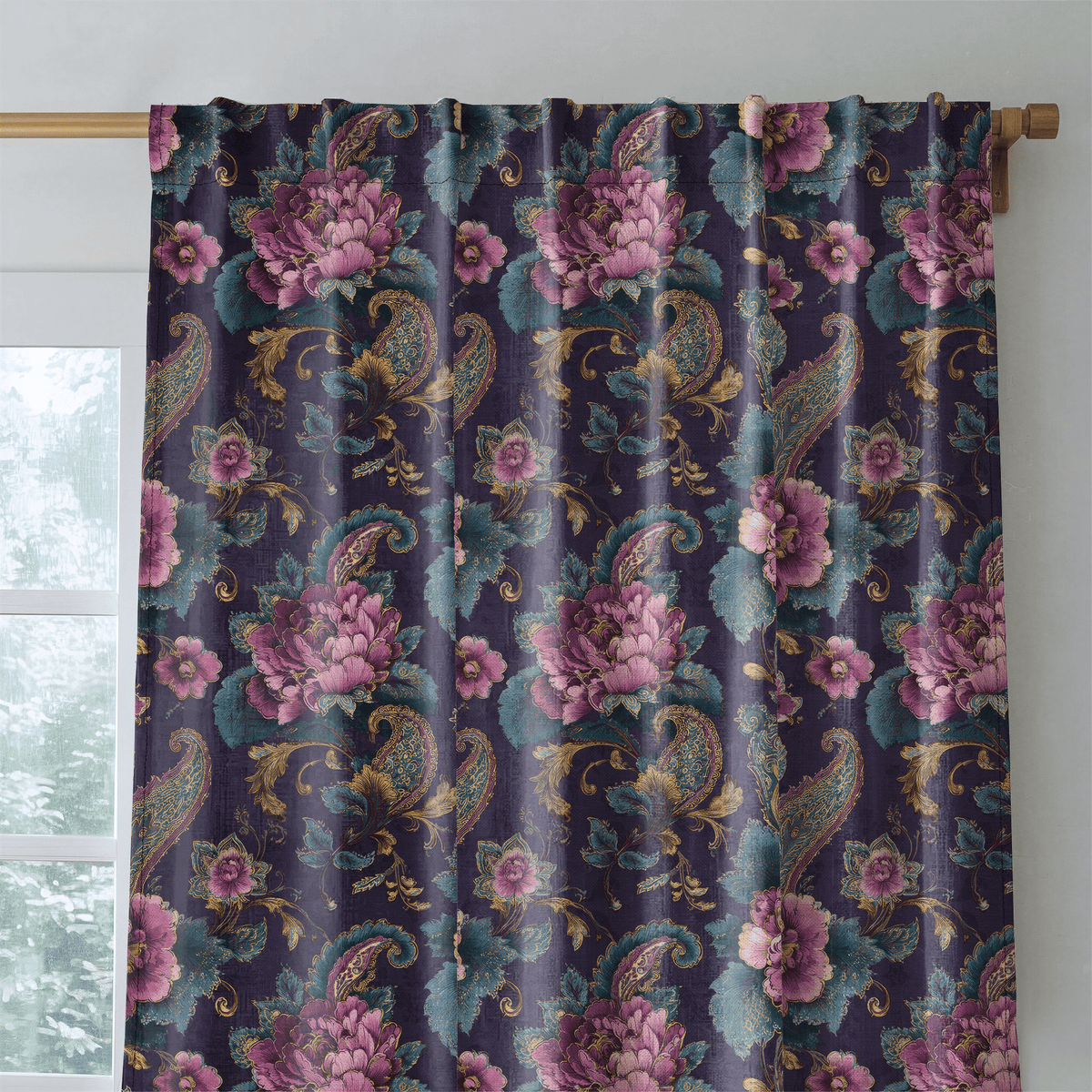 Opal Bloom - Curtain Panel - The Drapery