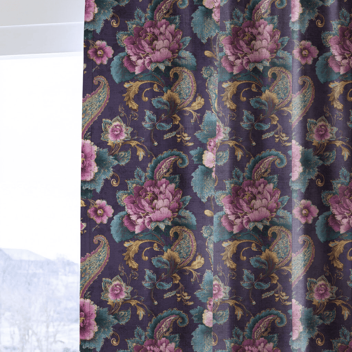 Opal Bloom - Curtain Panel - The Drapery