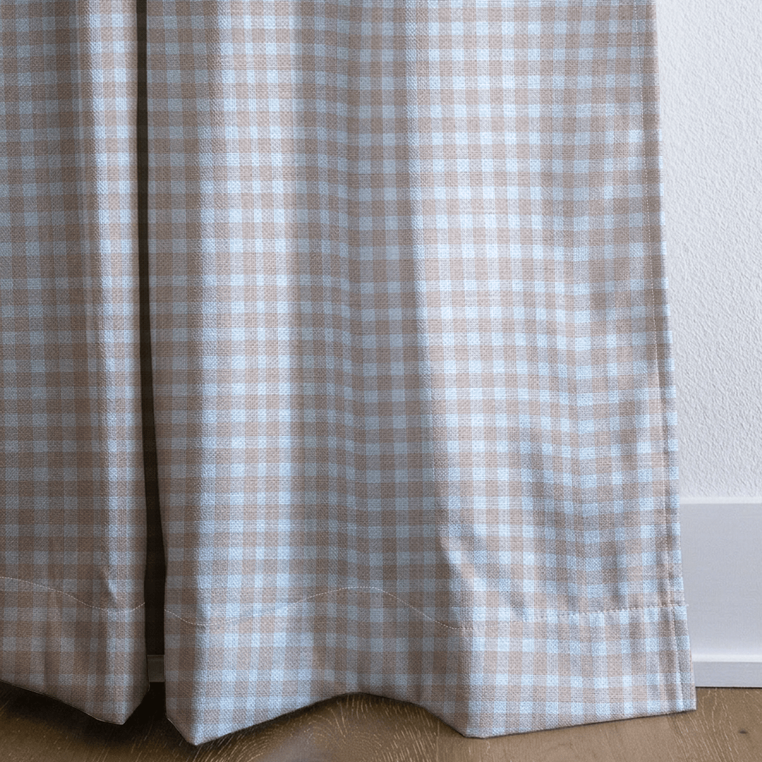 Orange Gingham - Curtain Panel - The Drapery