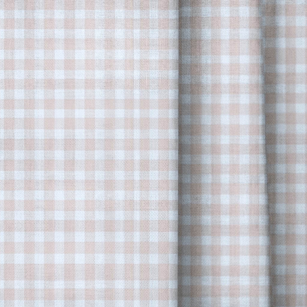 Orange Gingham - Curtain Panel - The Drapery