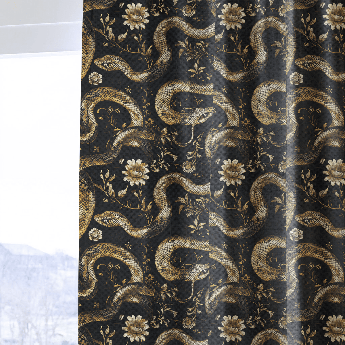 Orla Serpents - Curtain Panel - The Drapery