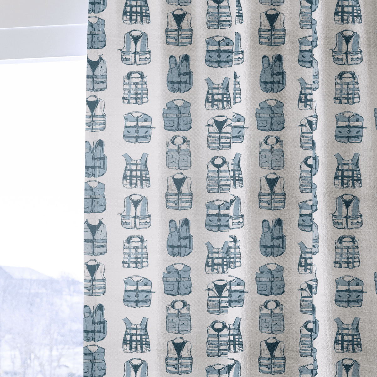 Out At Sea - Curtain Panel - The Drapery