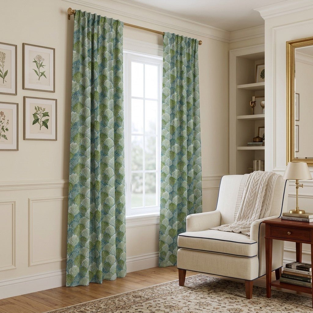 Painted Coral - Curtain Panel - The Drapery