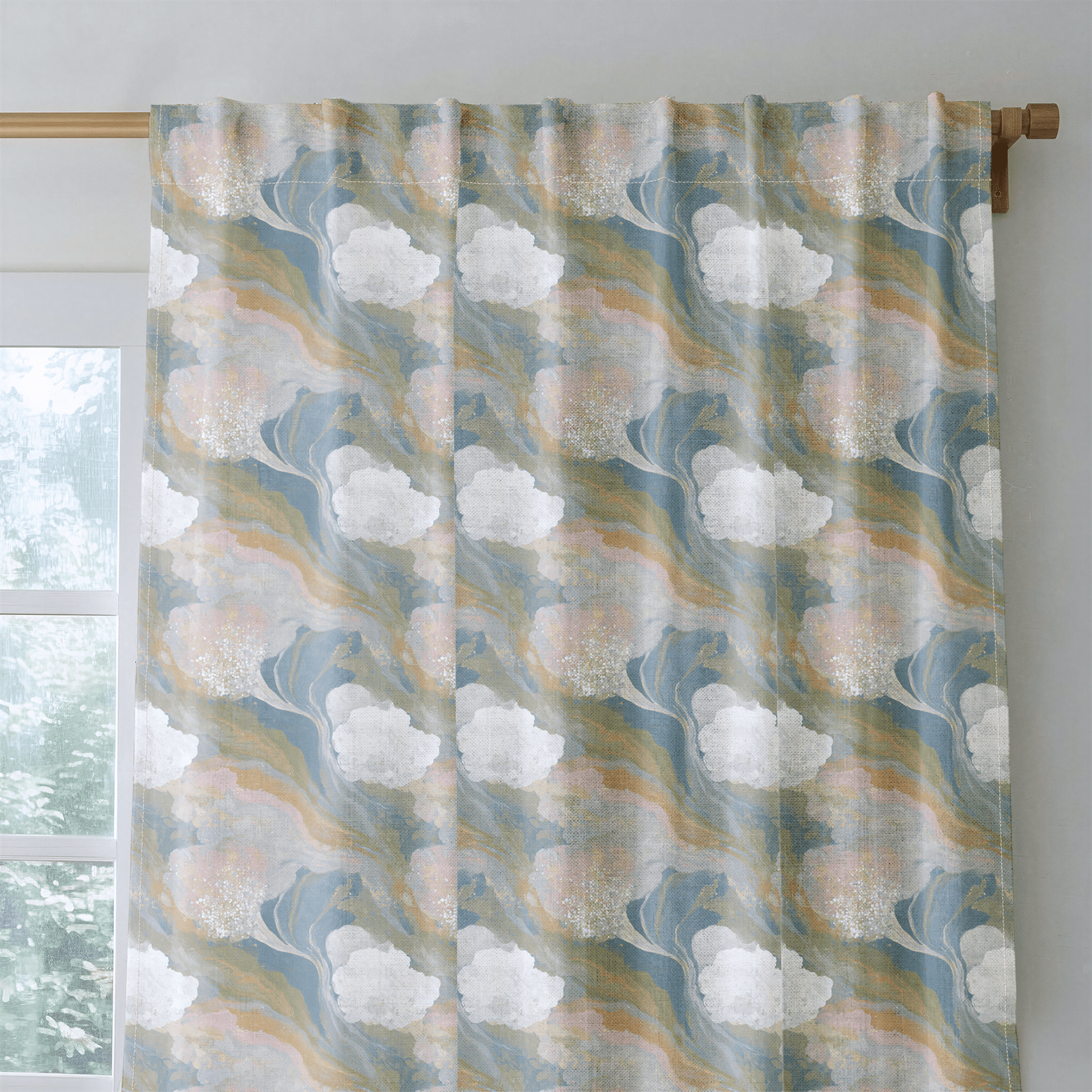 Painted Petals - Curtain Panel - The Drapery