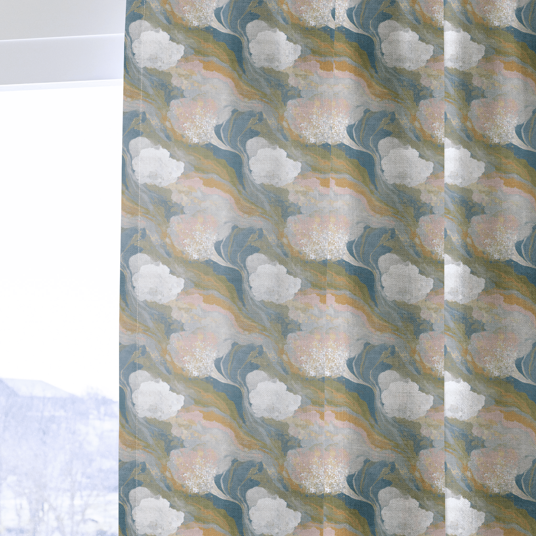 Painted Petals - Curtain Panel - The Drapery