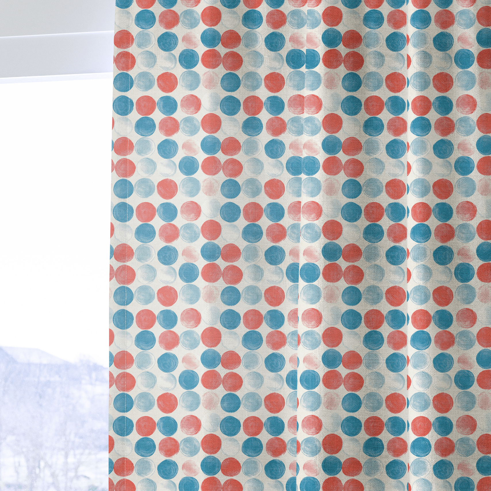 Painted Polka Dot - Curtain Panel - The Drapery