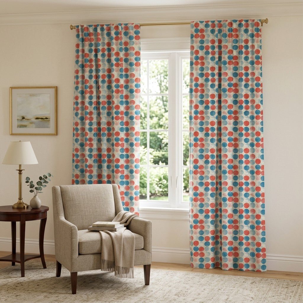 Painted Polka Dot - Curtain Panel - The Drapery