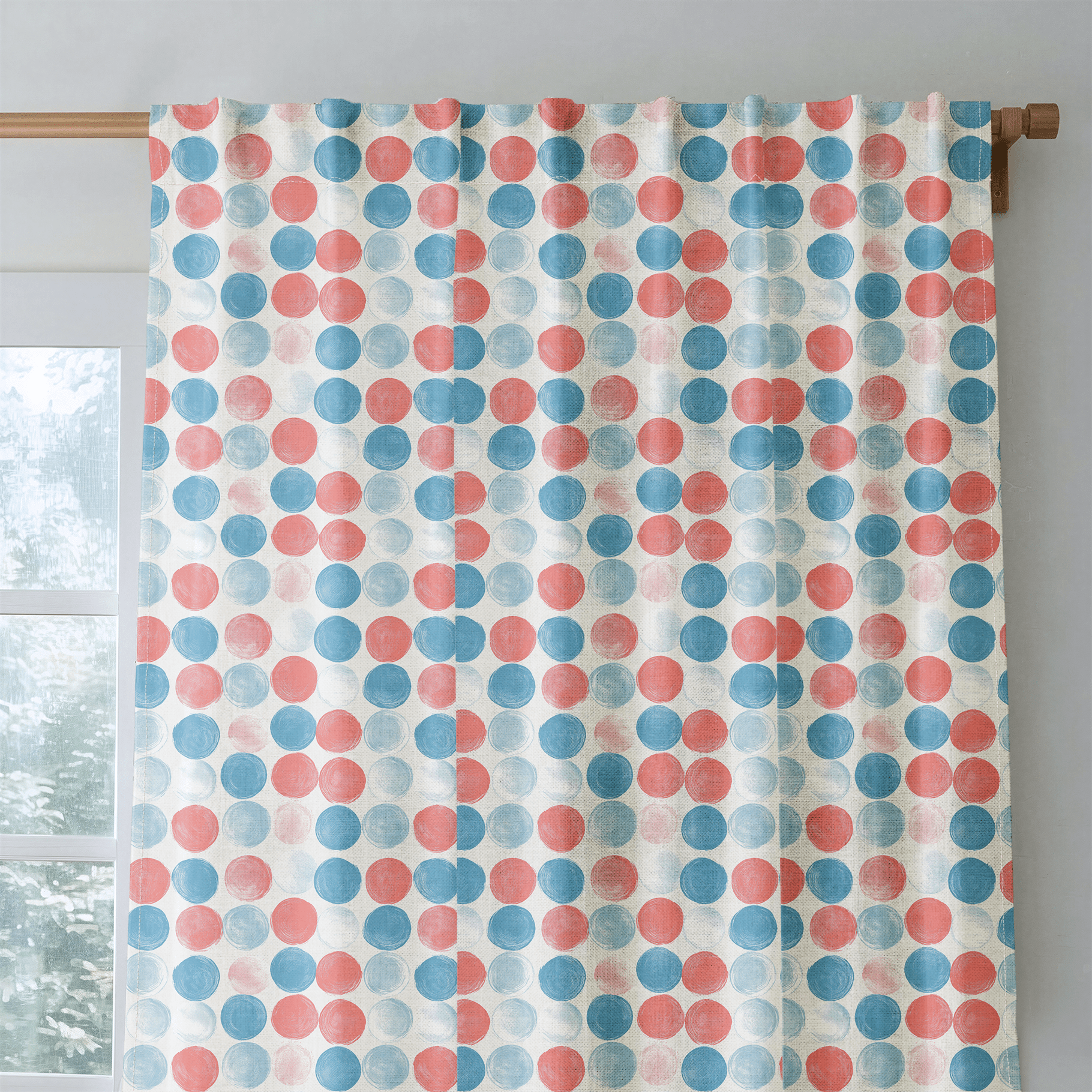 Painted Polka Dot - Curtain Panel - The Drapery