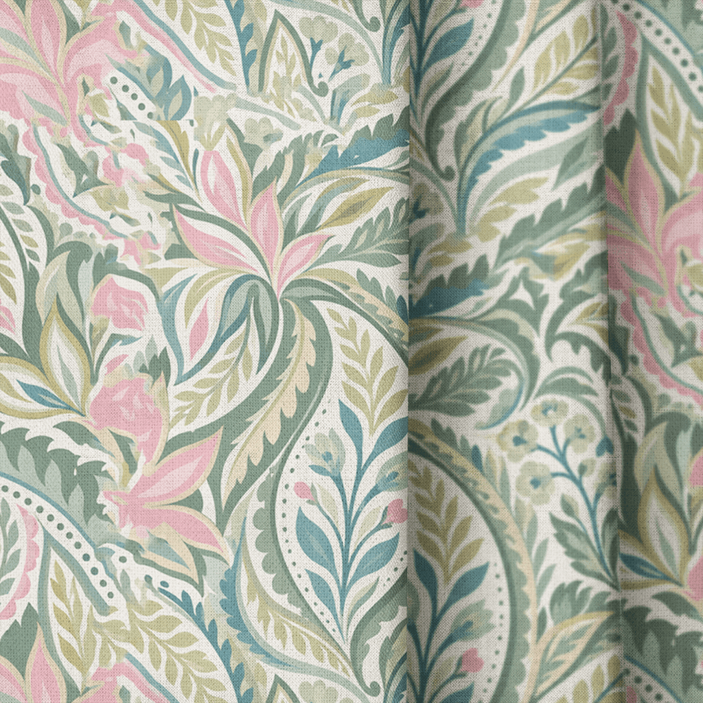 Paisley Sherbet - Curtain Panel - The Drapery