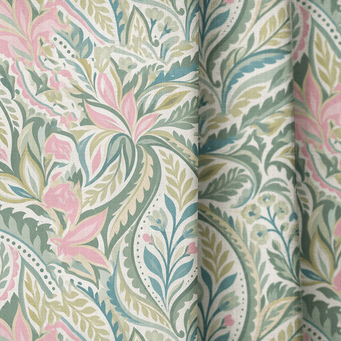 Paisley Sherbet - Curtain Panel - The Drapery