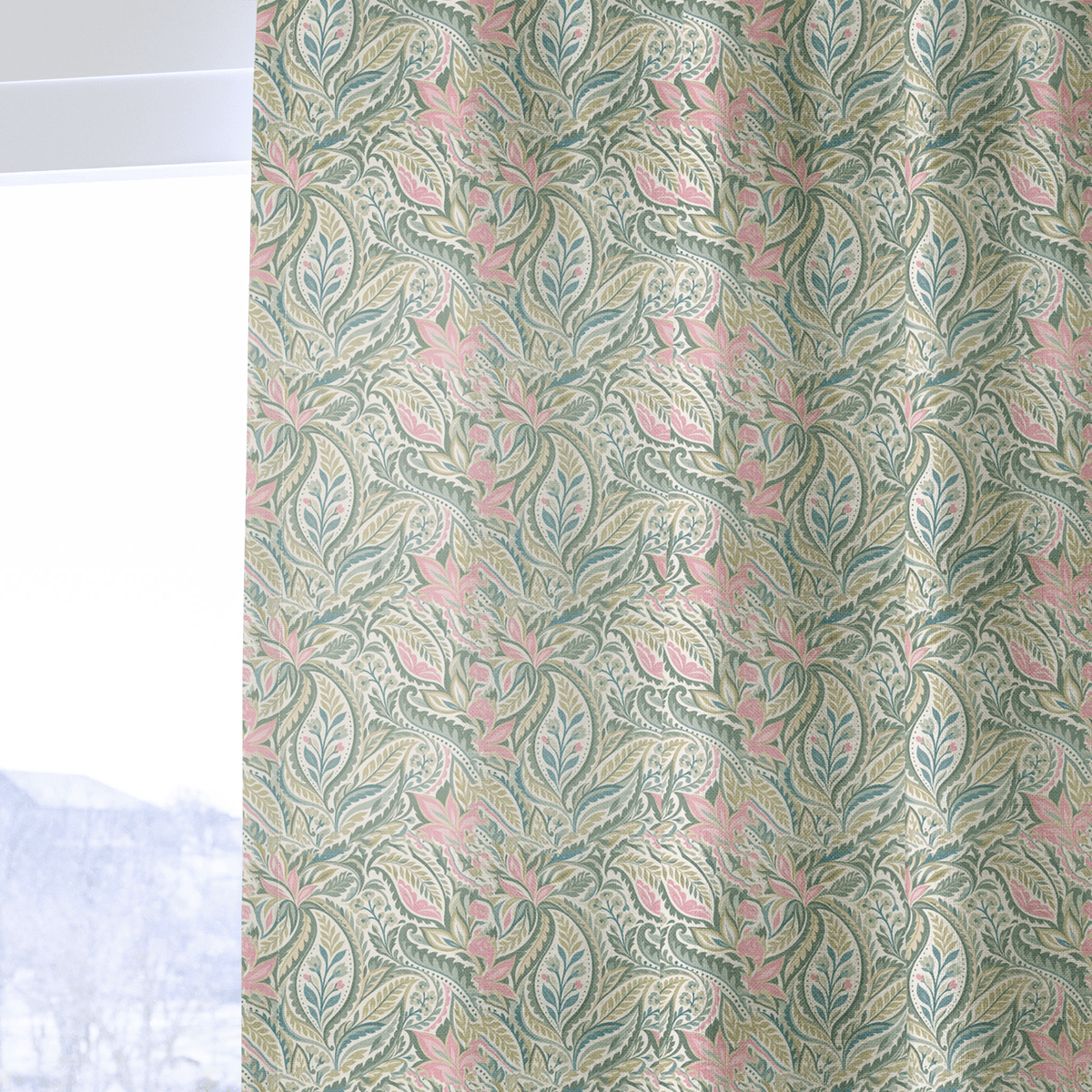 Paisley Sherbet - Curtain Panel - The Drapery