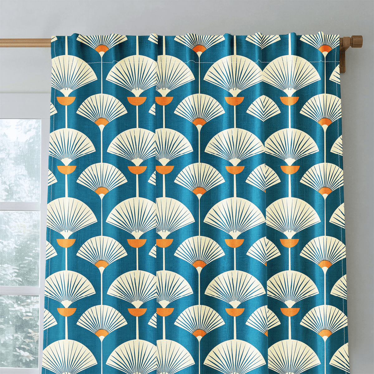 Palm Fanfare - Curtain Panel - The Drapery