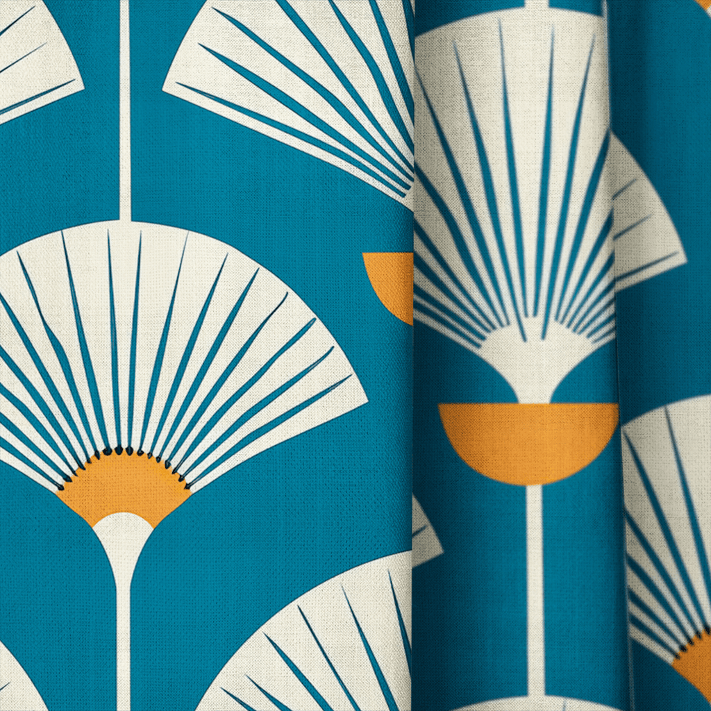 Palm Fanfare - Curtain Panel - The Drapery