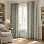 Palmetto Block Palms - Curtain Panel - The Drapery