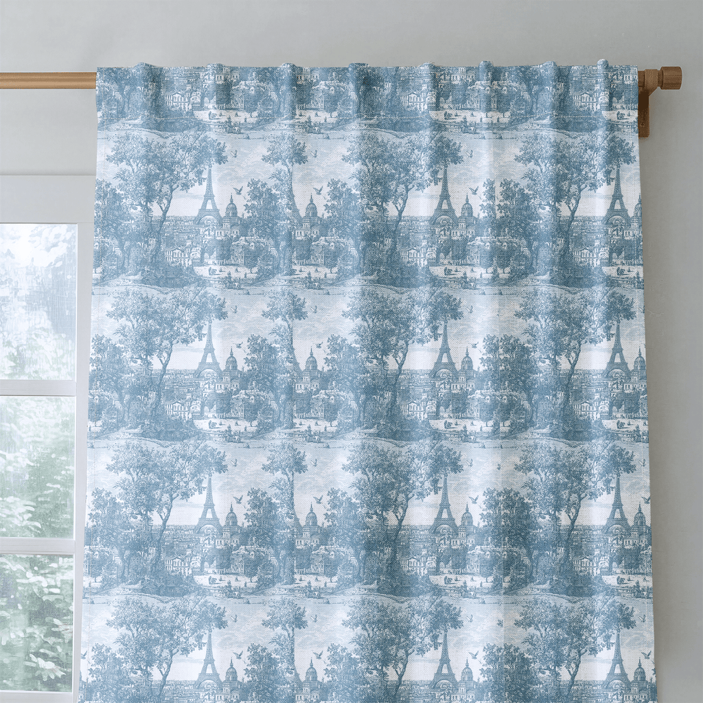 Paris Blue - Curtain Panel - The Drapery