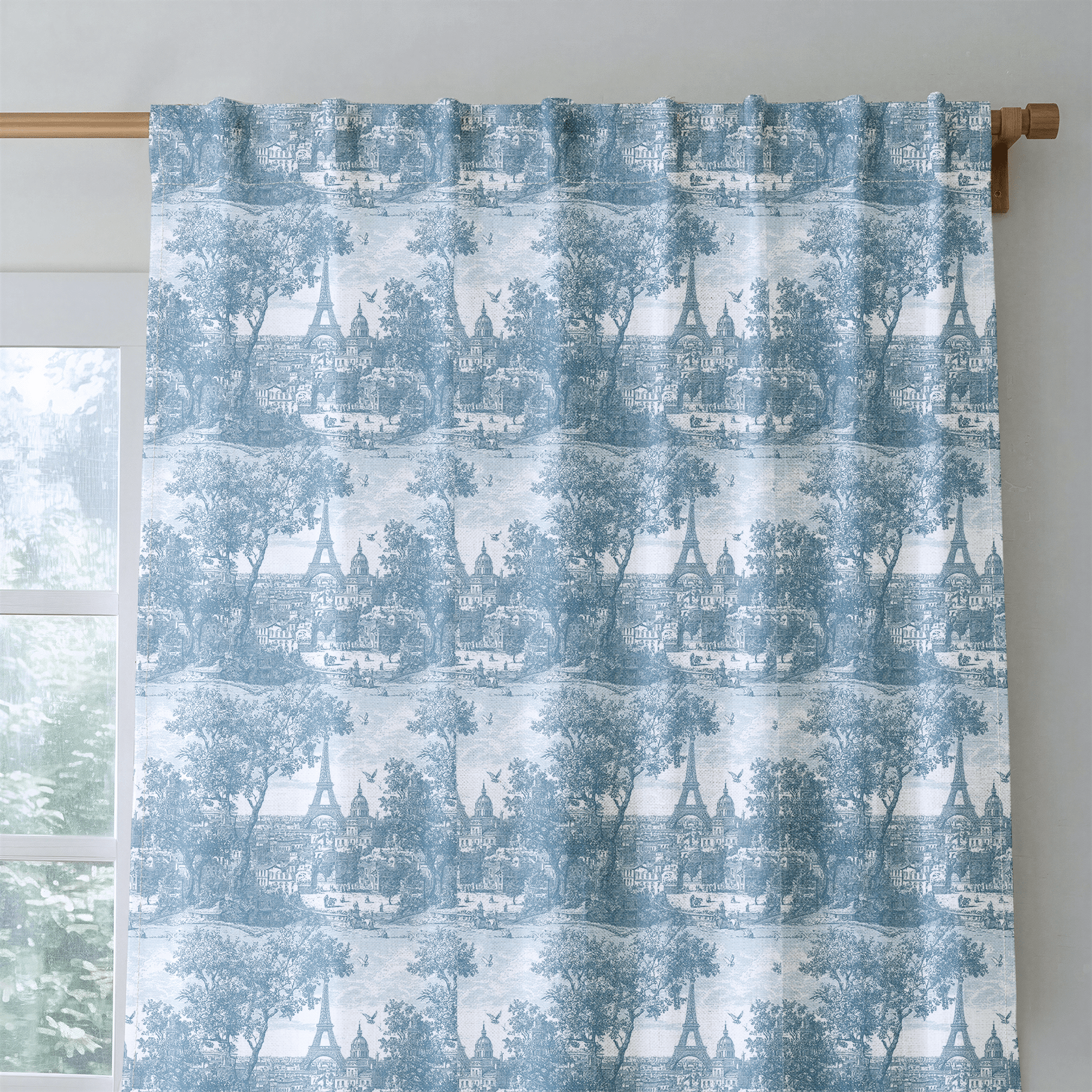 Paris Blue - Curtain Panel - The Drapery