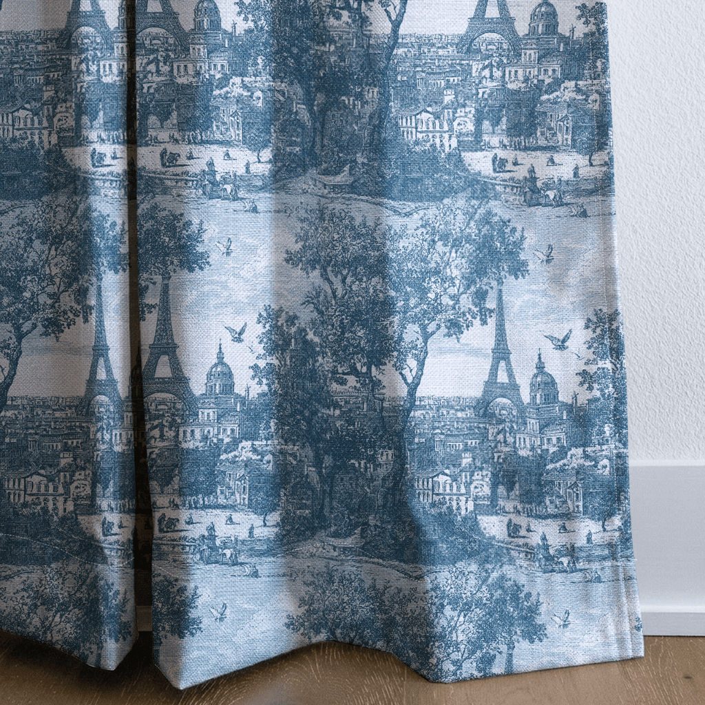 Paris Blue - Curtain Panel - The Drapery