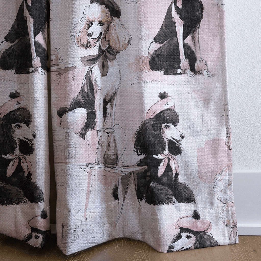 Parisian Poodles - Curtain Panel - The Drapery