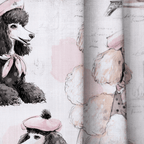 Parisian Poodles - Curtain Panel - The Drapery