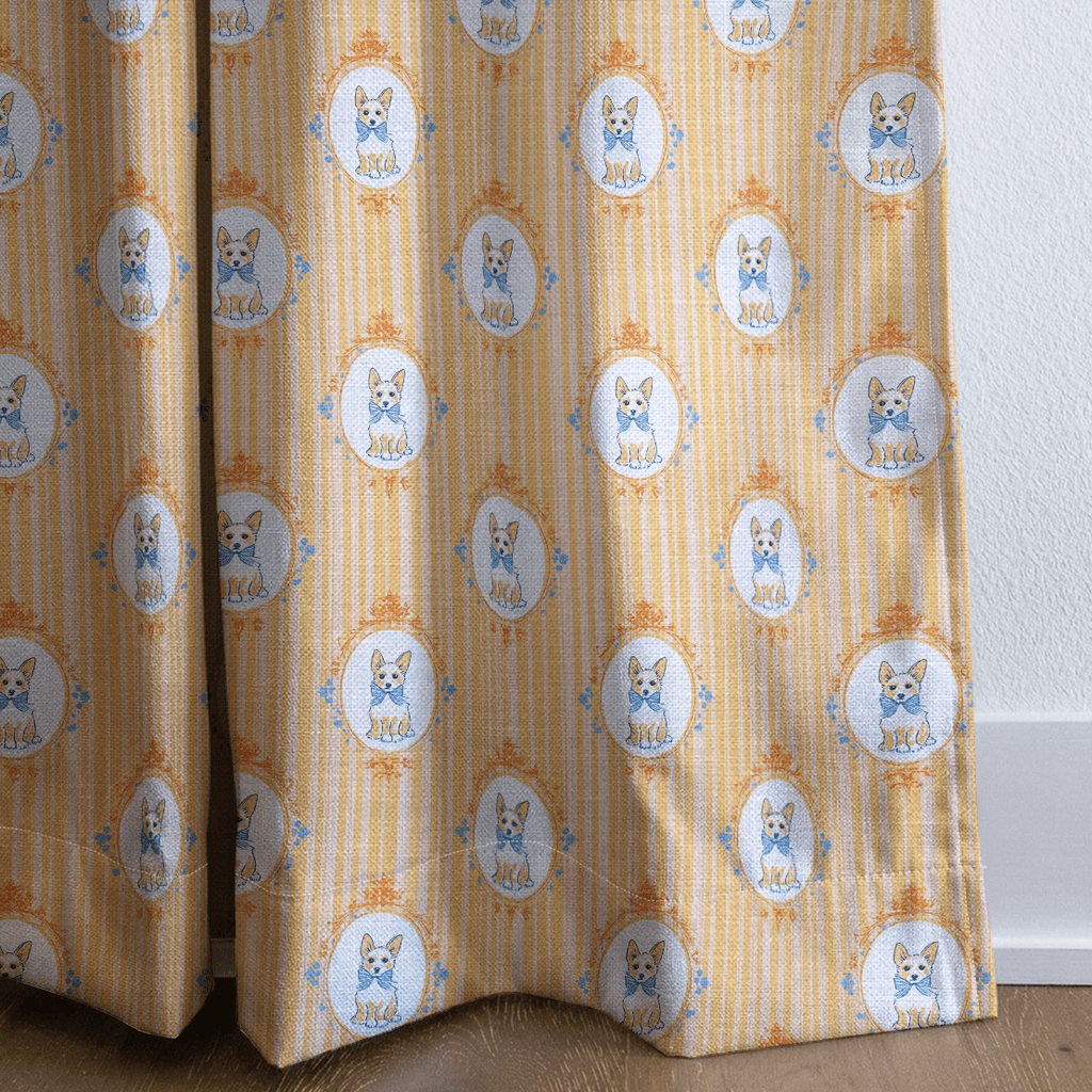 Parlor Pups - Curtain Panel - The Drapery