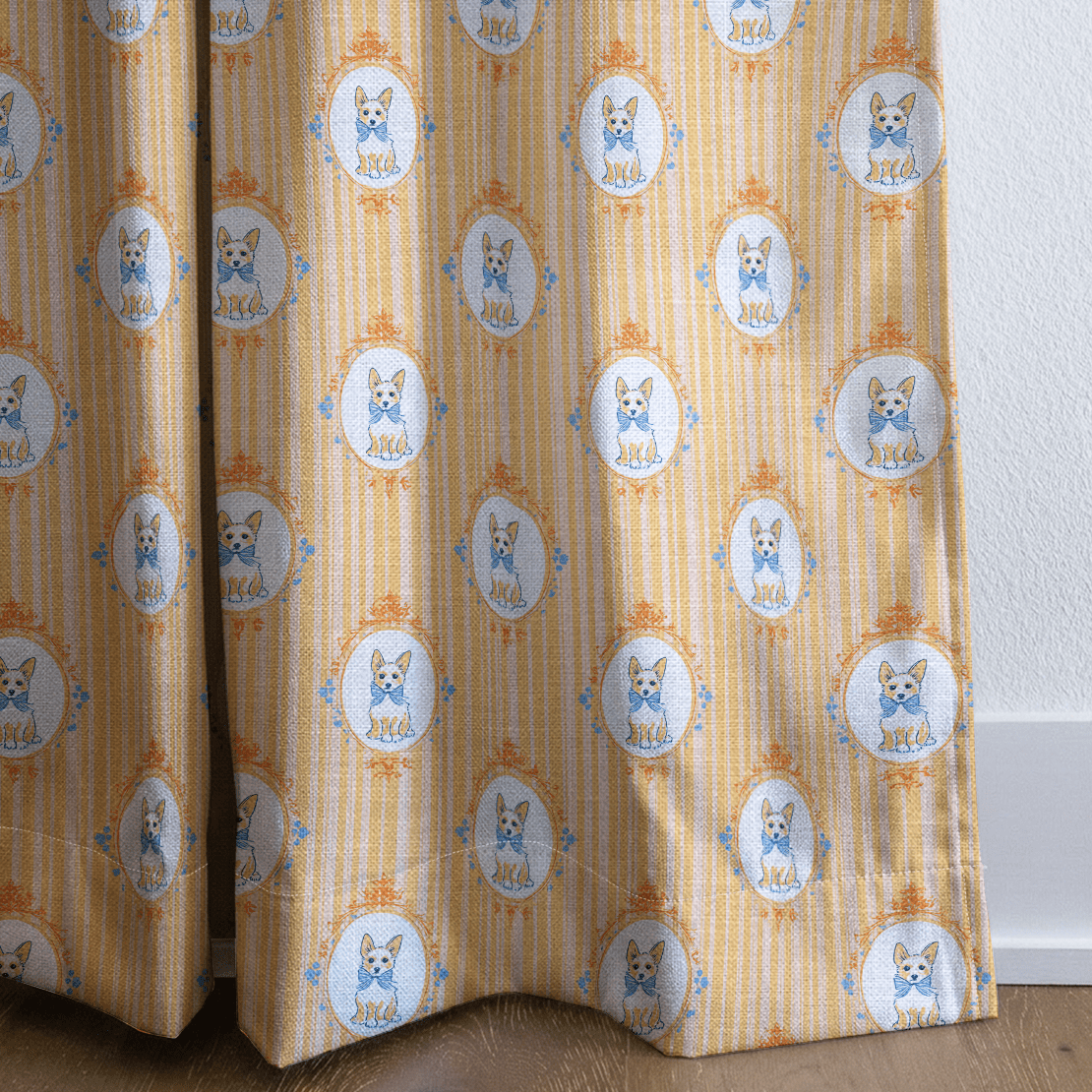 Parlor Pups - Curtain Panel - The Drapery