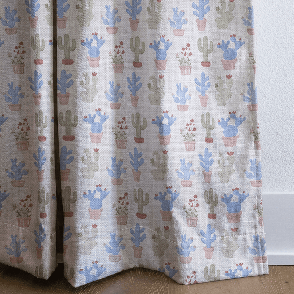 Pastel Cactus - Curtain Panel - The Drapery