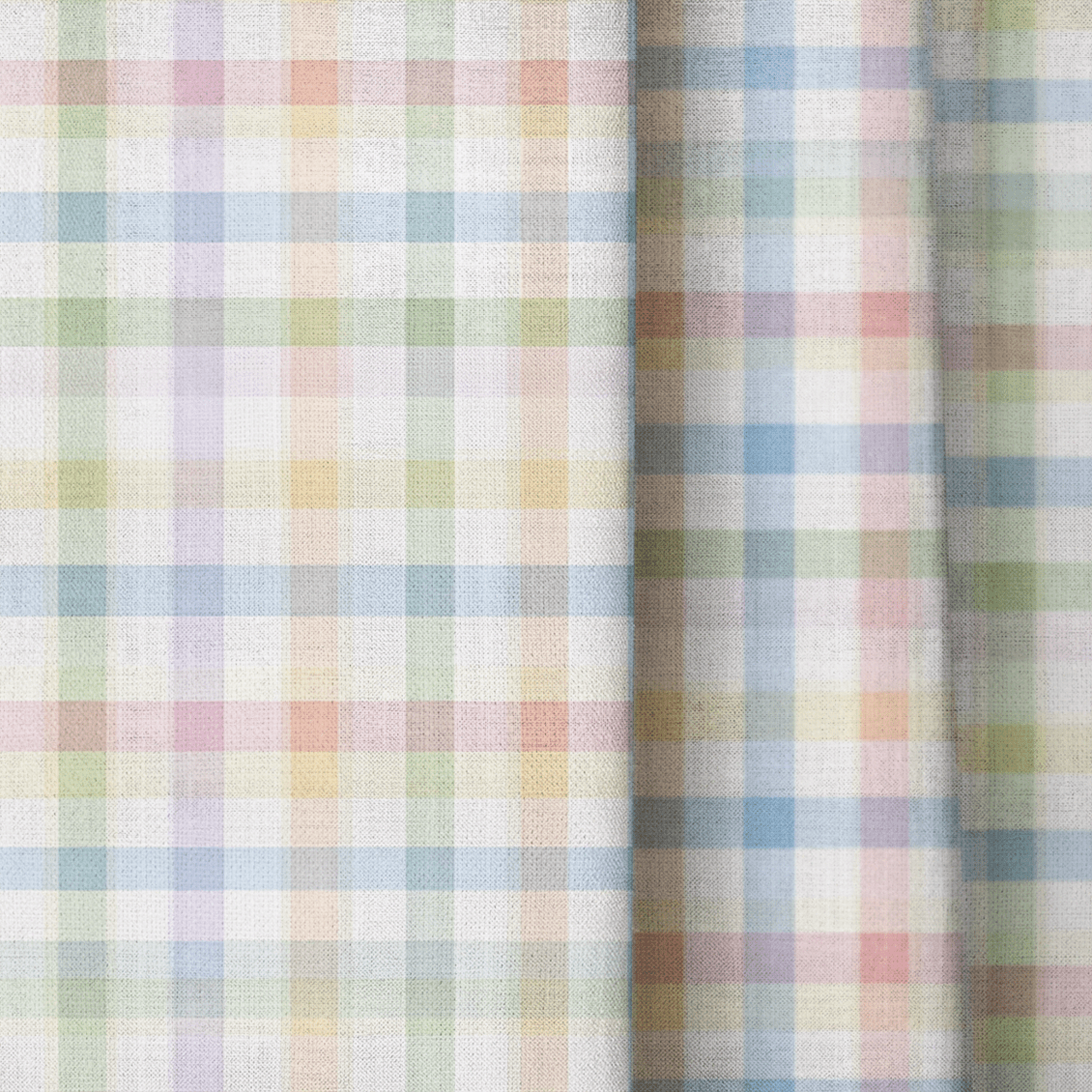 Pastel Gingham - Curtain Panel - The Drapery