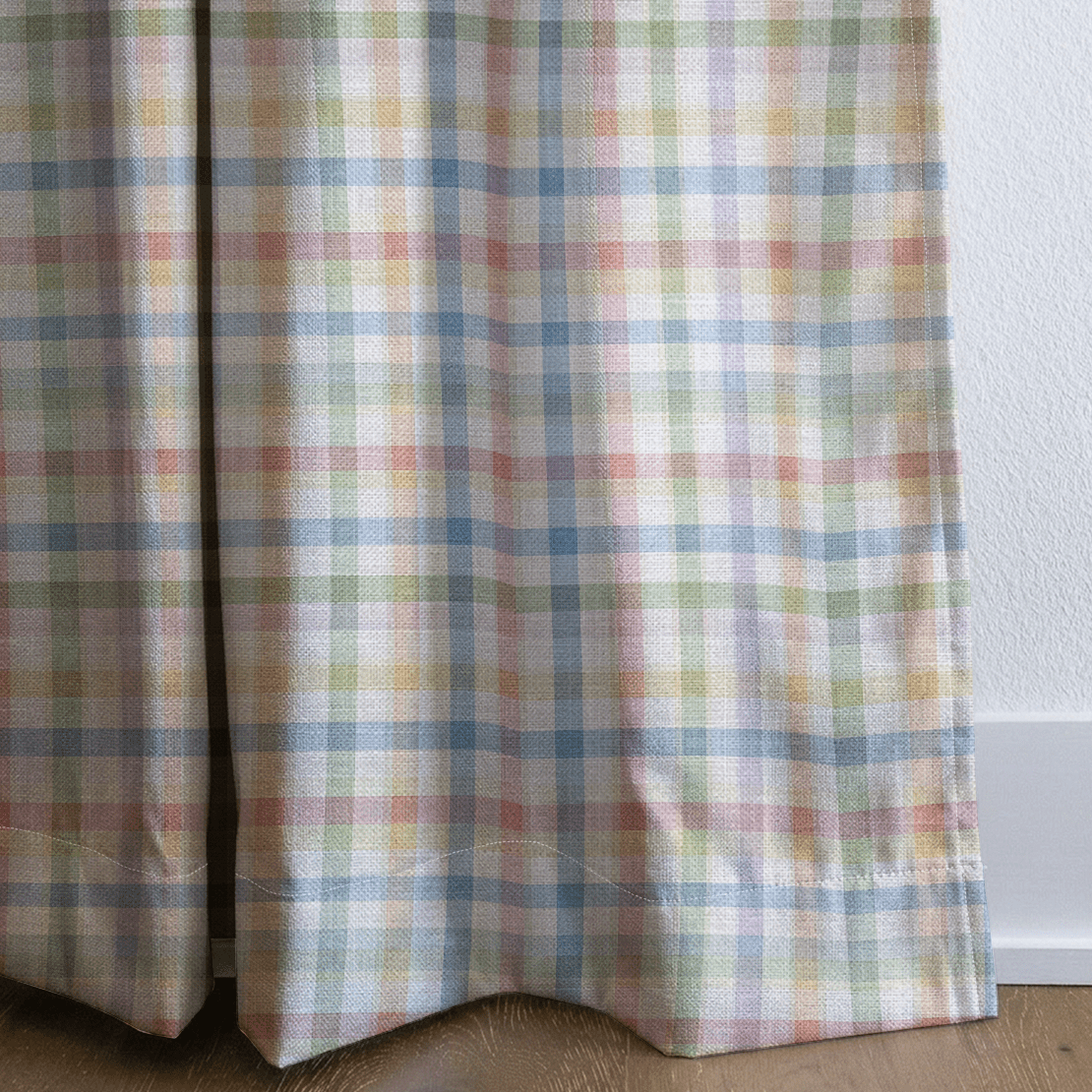 Pastel Gingham - Curtain Panel - The Drapery