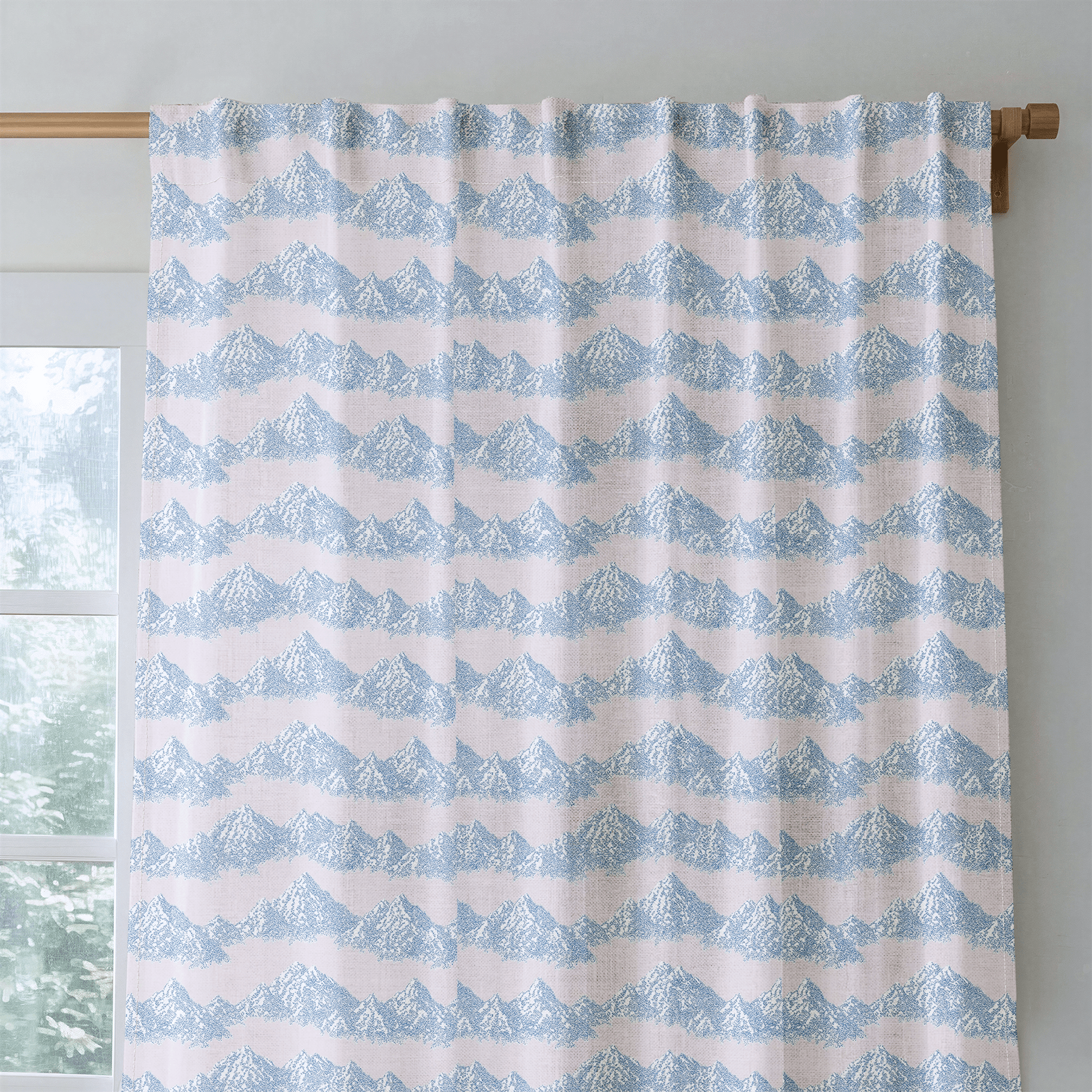 Pastel Mountains - Curtain Panel - The Drapery