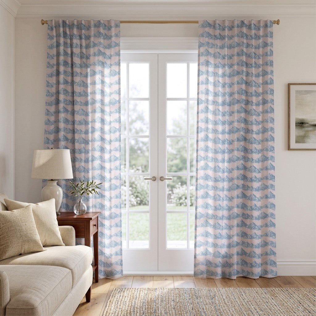 Pastel Mountains - Curtain Panel - The Drapery
