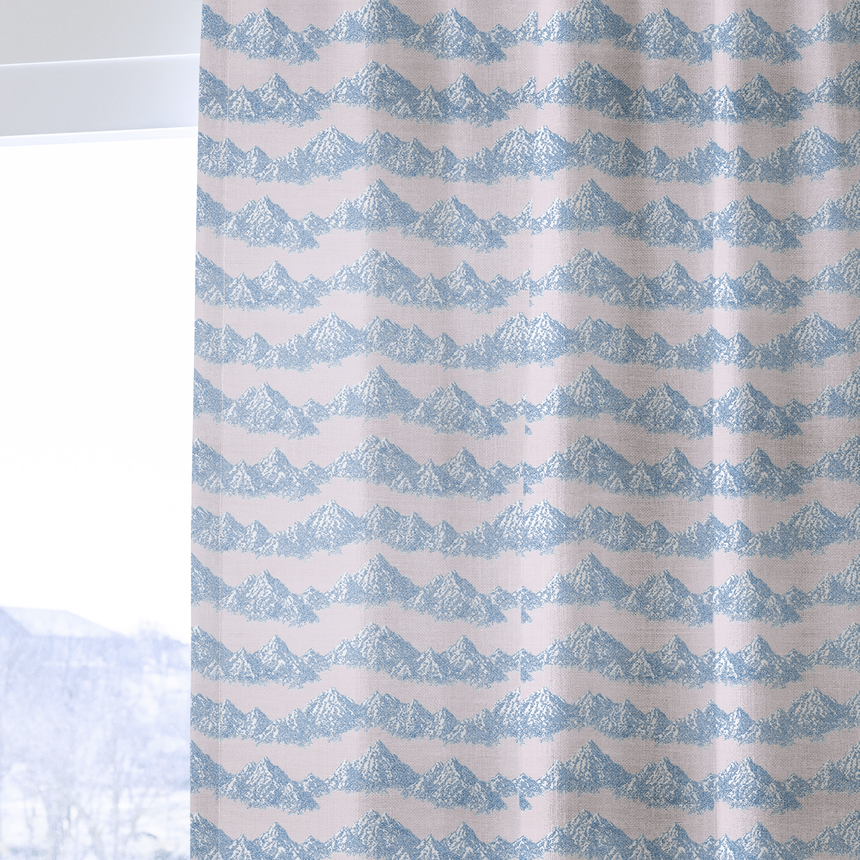 Pastel Mountains - Curtain Panel - The Drapery