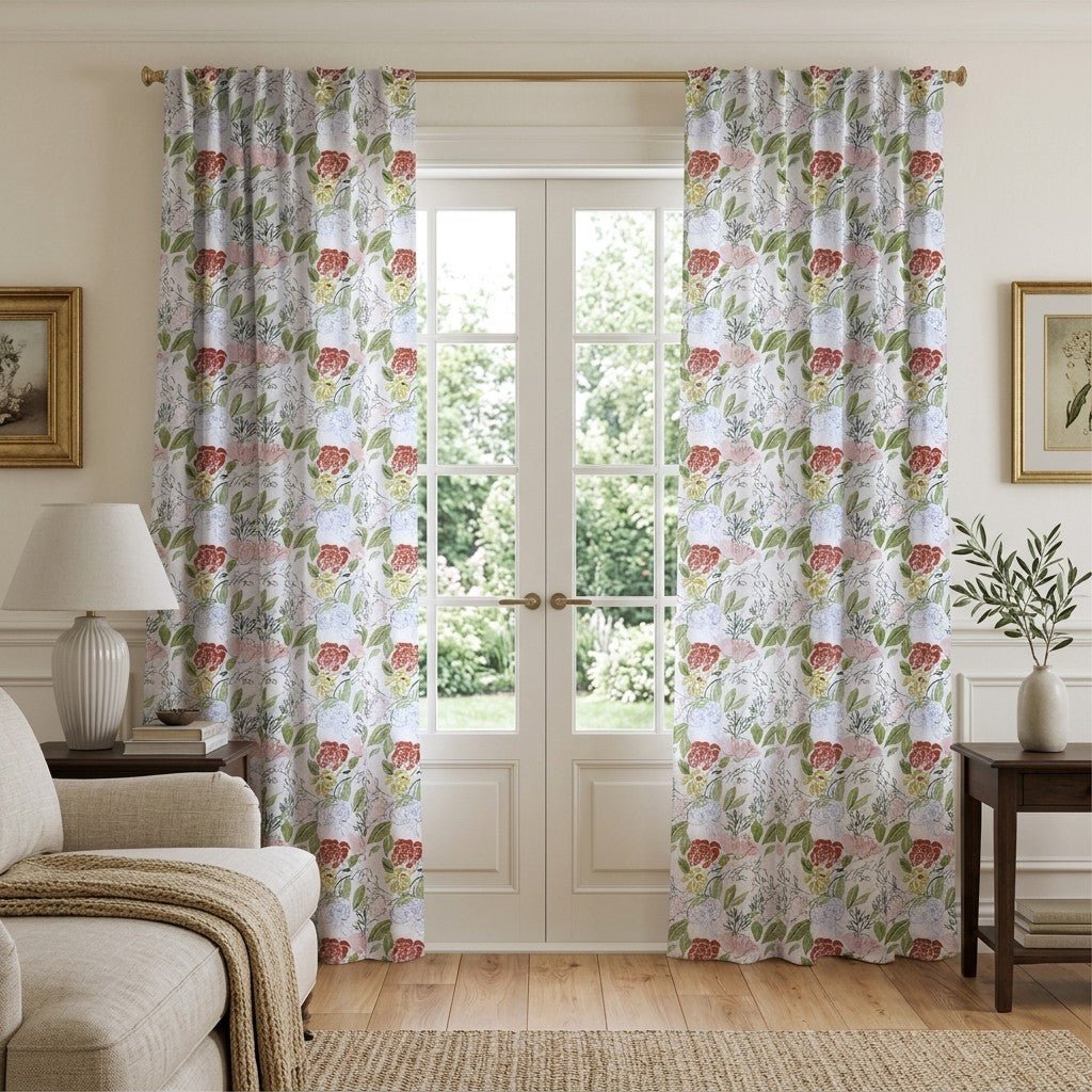 Pencil Petal Two - Curtain Panel - The Drapery