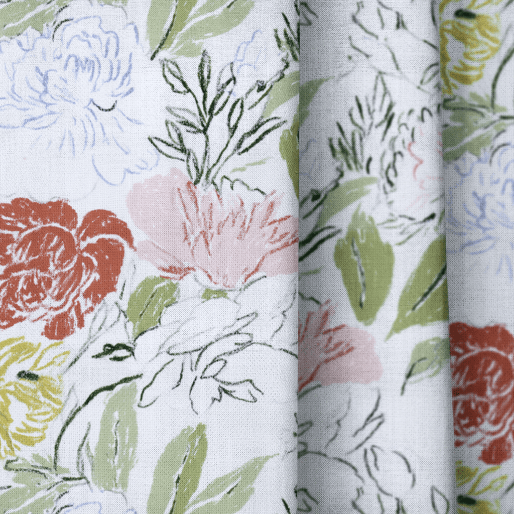 Pencil Petal Two - Curtain Panel - The Drapery
