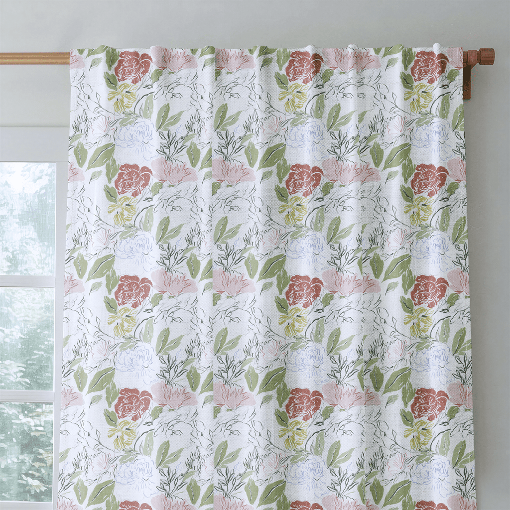 Pencil Petal Two - Curtain Panel - The Drapery