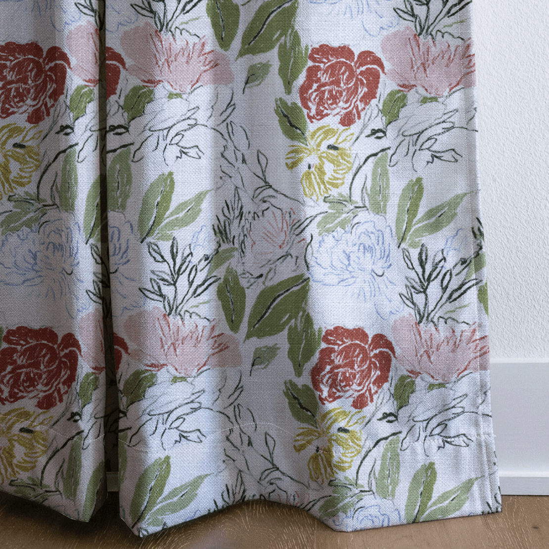 Pencil Petal Two - Curtain Panel - The Drapery