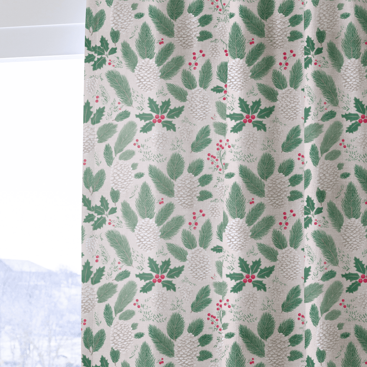 Peppermint Pine - Curtain Panel - The Drapery