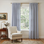 Periwinkle Stripe - Curtain Panel - The Drapery