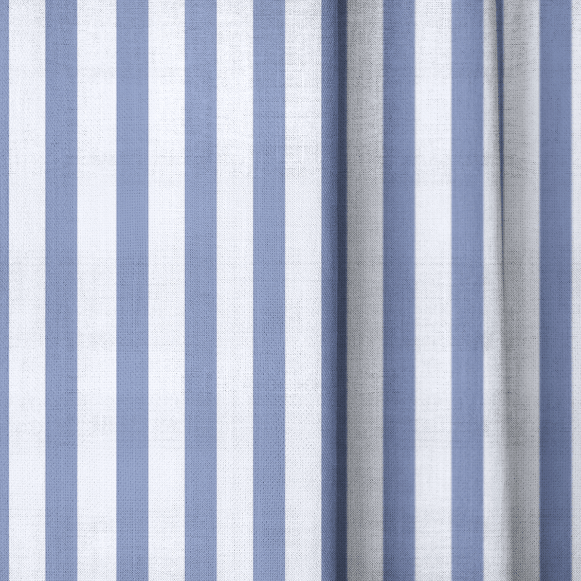 Periwinkle Stripe - Curtain Panel - The Drapery