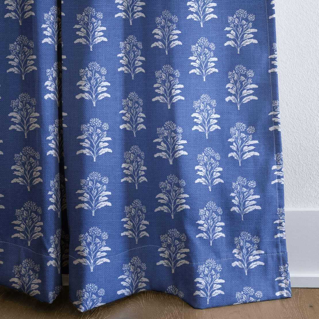 Periwinkle Trees - Curtain Panel - The Drapery